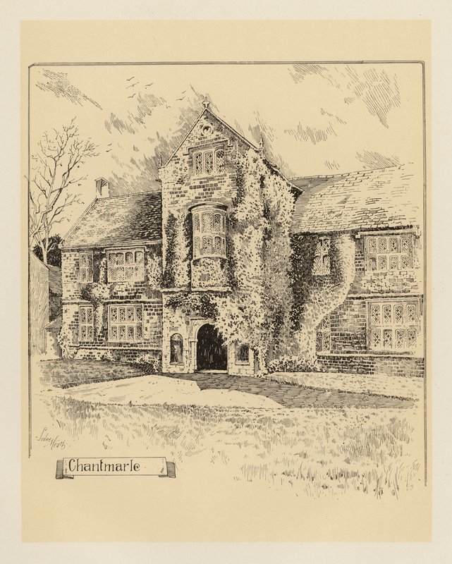 Dorset: Chantmarle (litografi) af Sidney Heath