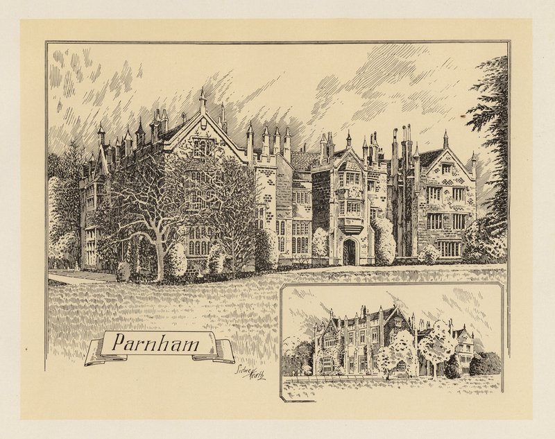Dorset: Parnham (litografi) af Sidney Heath