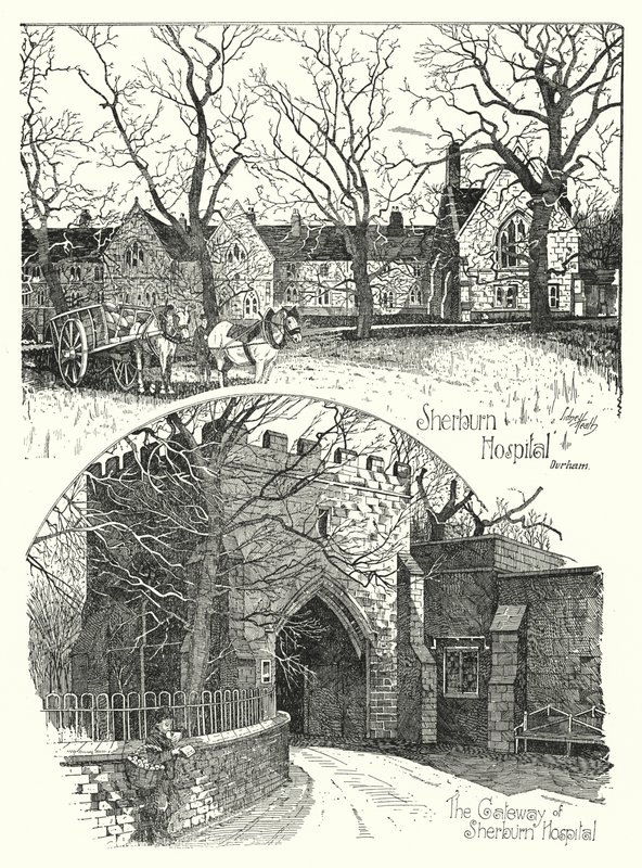 Sherburn Hospital, Durham (gravering) af Sidney Heath