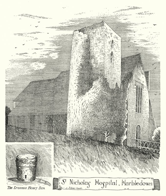 St Nicholas Hospital, Harbledown (gravering) af Sidney Heath