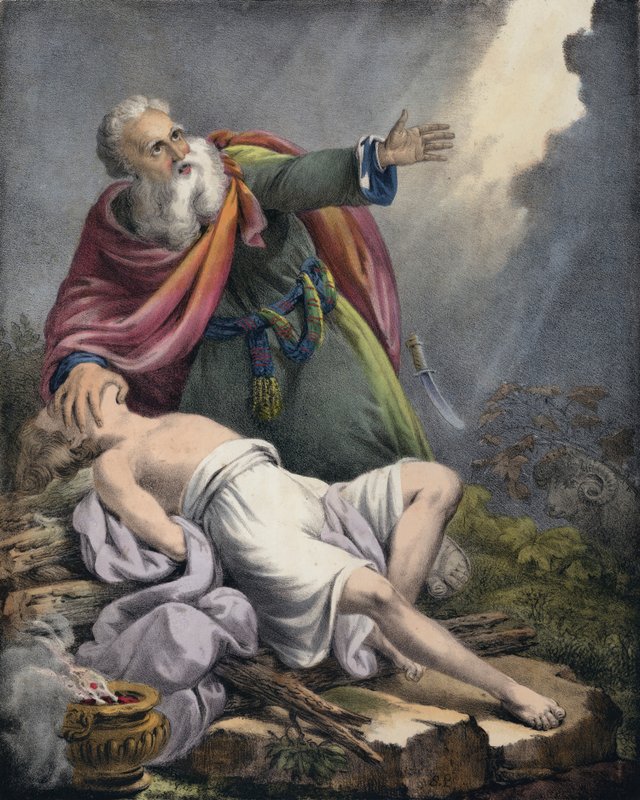 Abraham ofrer sin søn Isak af Siegfried Detler Bendixen