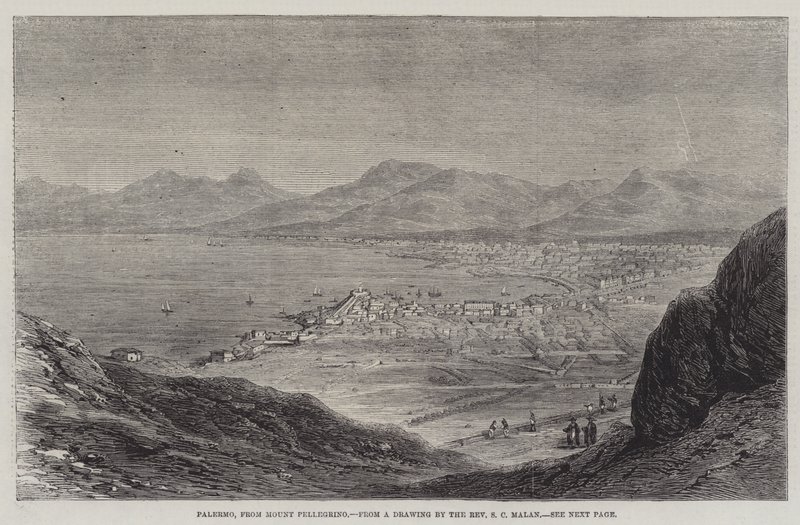 Palermo, fra Mount Pellegrino af Solomon Caesar Malan