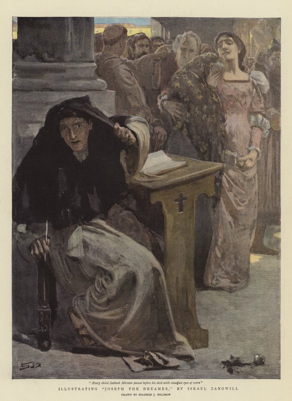 Illustration af Drømmeren Josef, af Israel Zangwill (chromolitho) af Solomon Joseph Solomon