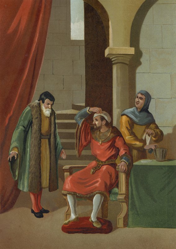 Johannes II af Aragon og Navarra gennemgår en operation for grå stær af Spanish School
