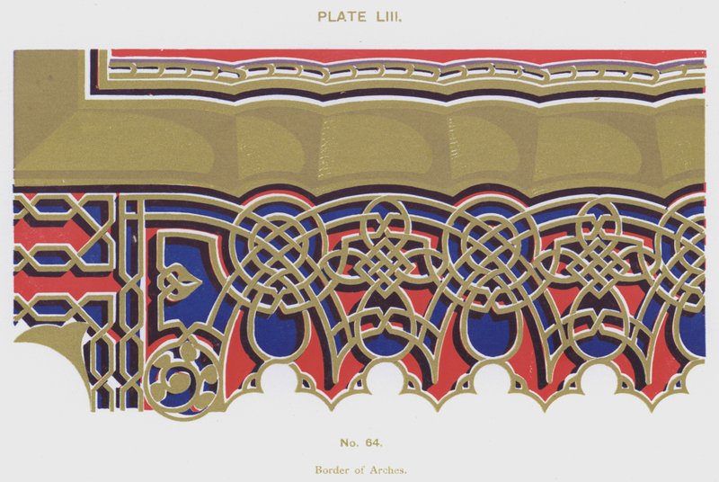 Borders of Arches (farve litho) af Spanish School