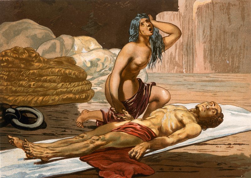 Chief Caonabos død i Hispaniola af Spanish School