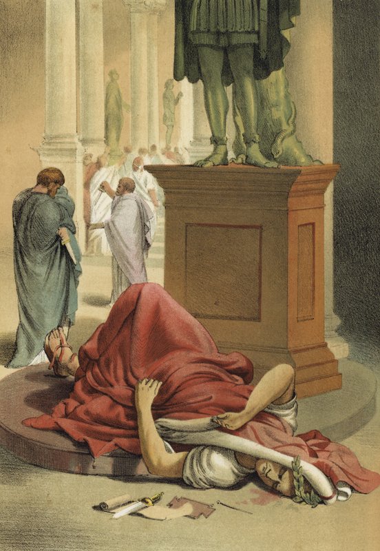 Julius Cæsars død, Rom, 44 f.Kr af Spanish School