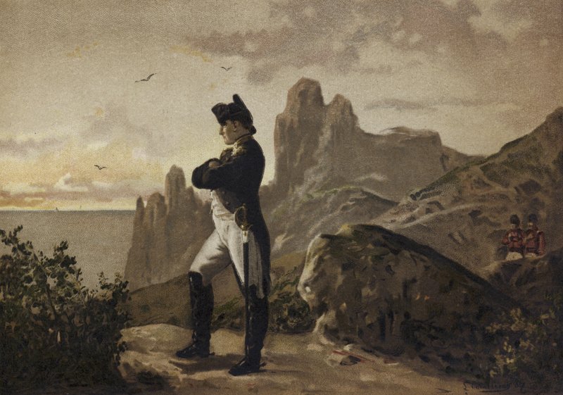 Napoleon i eksil på St. Helena, 1815-1821 af Spanish School