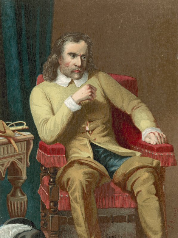 Oliver Cromwell af Spanish School