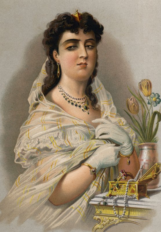 Forfængelighed (chromolitho) af Spanish School