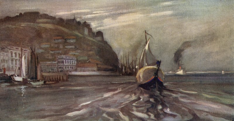 Lissabon (farve litho) af Stephen Reid