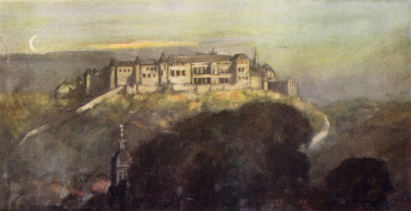 Chateau de Joinville (farve litho) af Stephen Reid