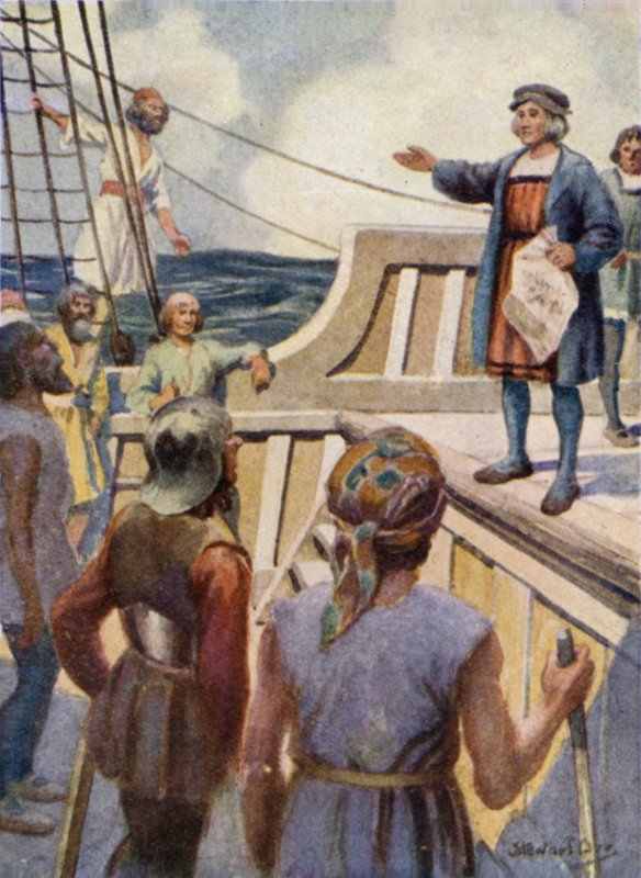 Columbus henvendte sig til mytteristerne af Stewart Orr