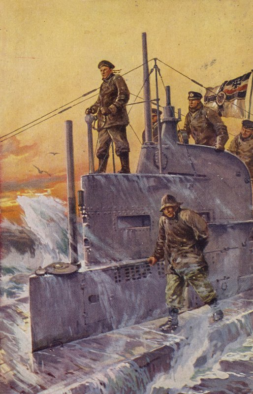 Tysk U-båd, Første Verdenskrig, 1917. af Stoewer Willy