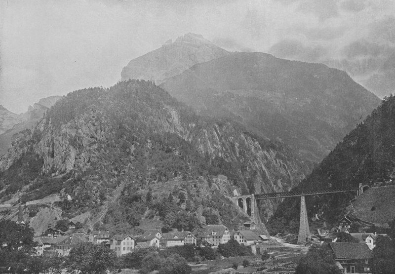 Amsteg, Gotthard Line (s/h foto) af Swiss Photographer