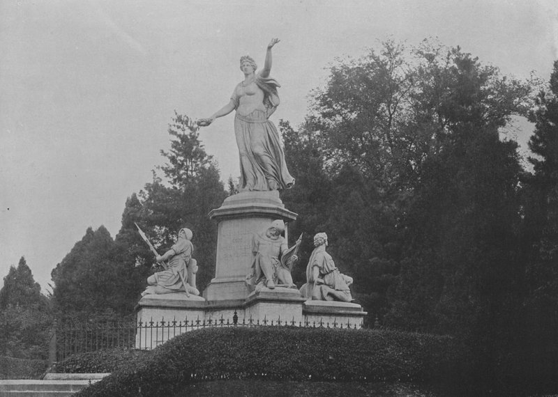 Basel, St. James-monumentet (s/h-foto) af Swiss Photographer