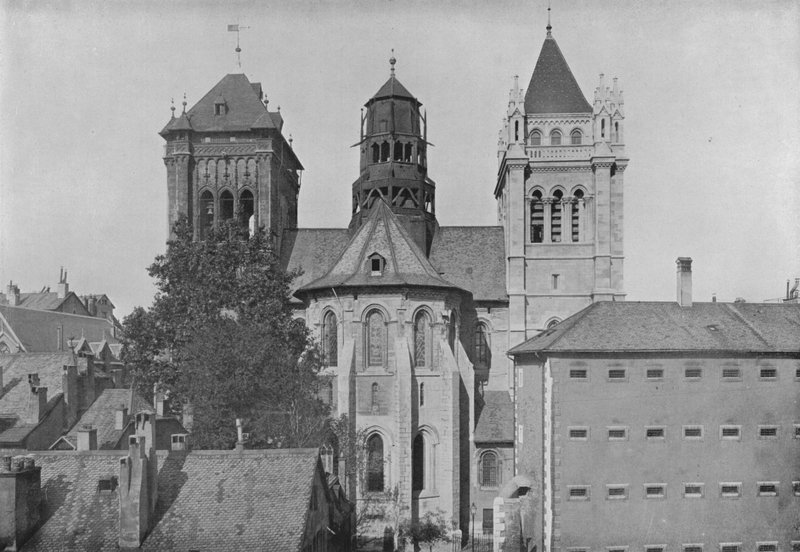Genève, Saint-Pierre-tårnene (s/h-billede) af Swiss Photographer