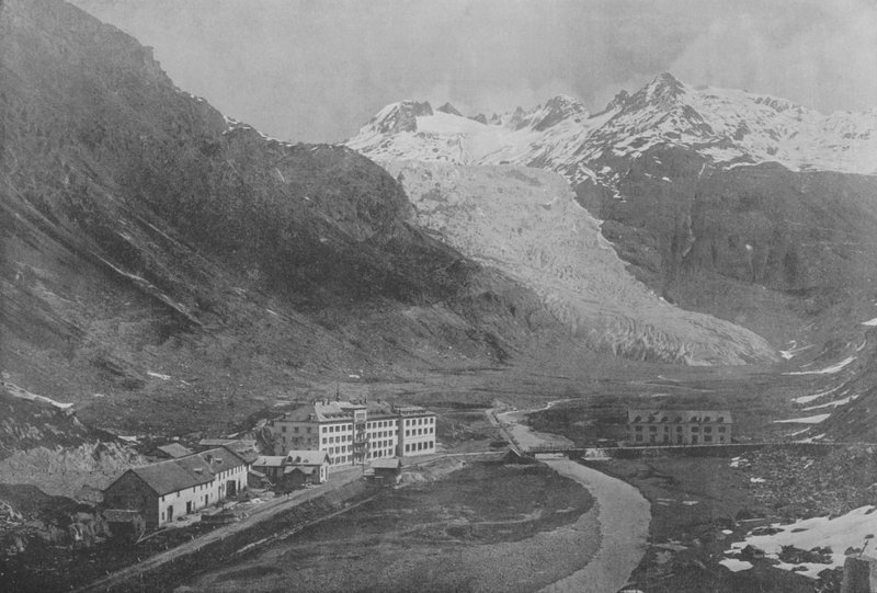 Rhone-gletsjeren (s/h-billede) af Swiss Photographer