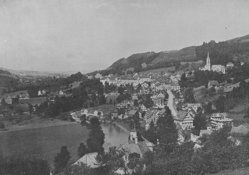 Lichtensteig, Toggenbourg, kanton Saint-Gall (s/h foto) af Swiss Photographer