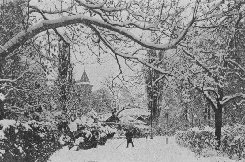 Neuchatel, The English Garden (s/h-billede) af Swiss Photographer