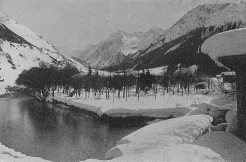 Vinterlandskab i Klosters, Graubünden (s/h foto) af Swiss Photographer