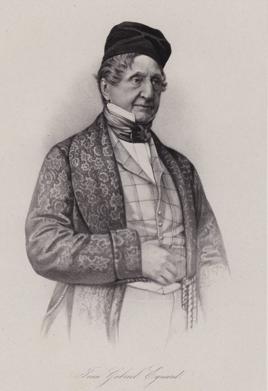 Jean-Gabriel Eynard, schweizisk bankmand (gravering) af Swiss School