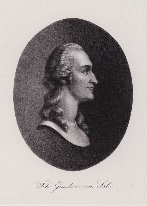 Johann Gaudenz von Salis-Seewis, schweizisk digter (stik) af Swiss School