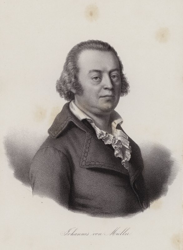 Johannes von Muller, schweizisk historiker (gravering) af Swiss School