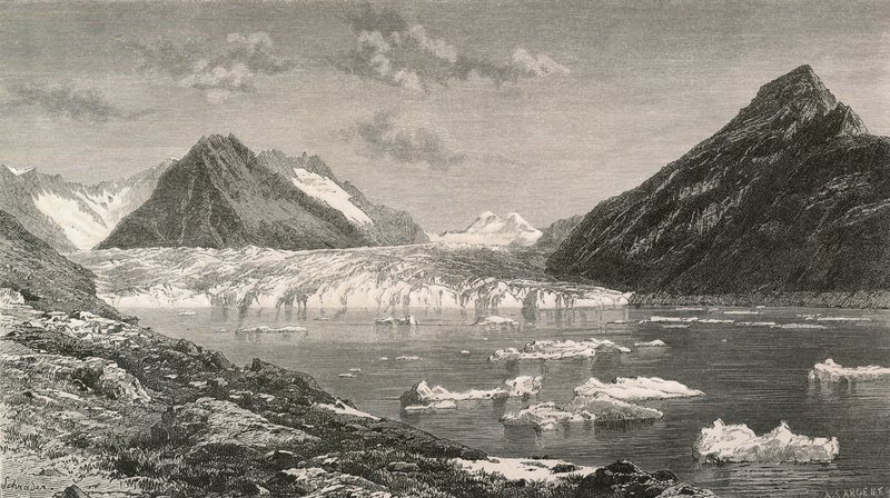 Aletsch-gletsjeren og Marjelen-søen af Swiss School