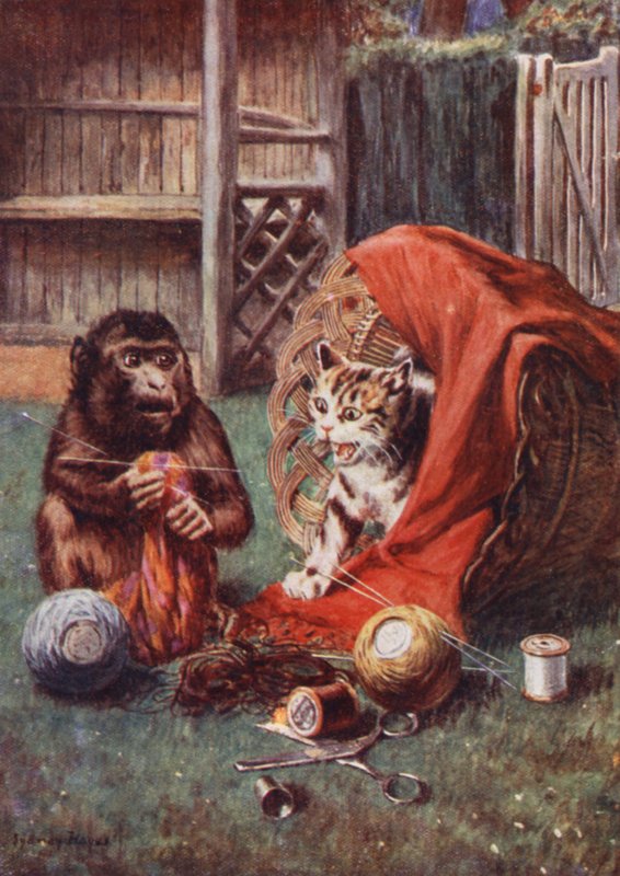 Rivals in Mischief (farve litho) af Sydney John Hayes