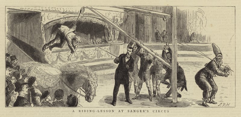 En ridelektion på Sangers Cirkus af Sydney Prior Hall