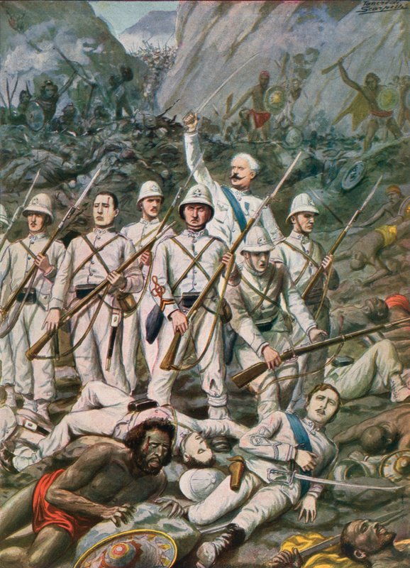 Slaget ved Dogali, 1887 af Tancredi Scarpelli