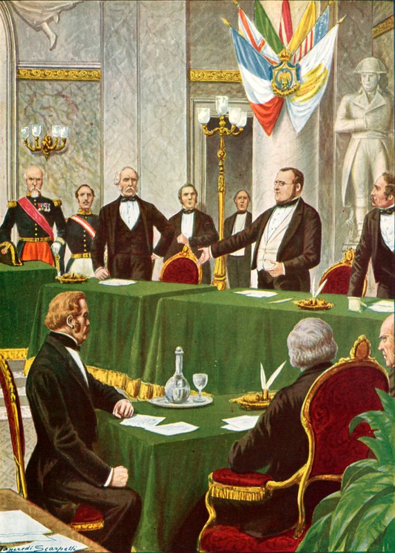 Cavour ved Paris-kongressen, 1856 af Tancredi Scarpelli