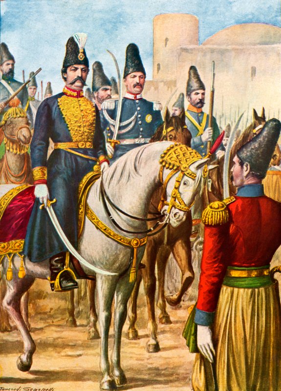 Nasradin-Shah, konge af Persien af Tancredi Scarpelli