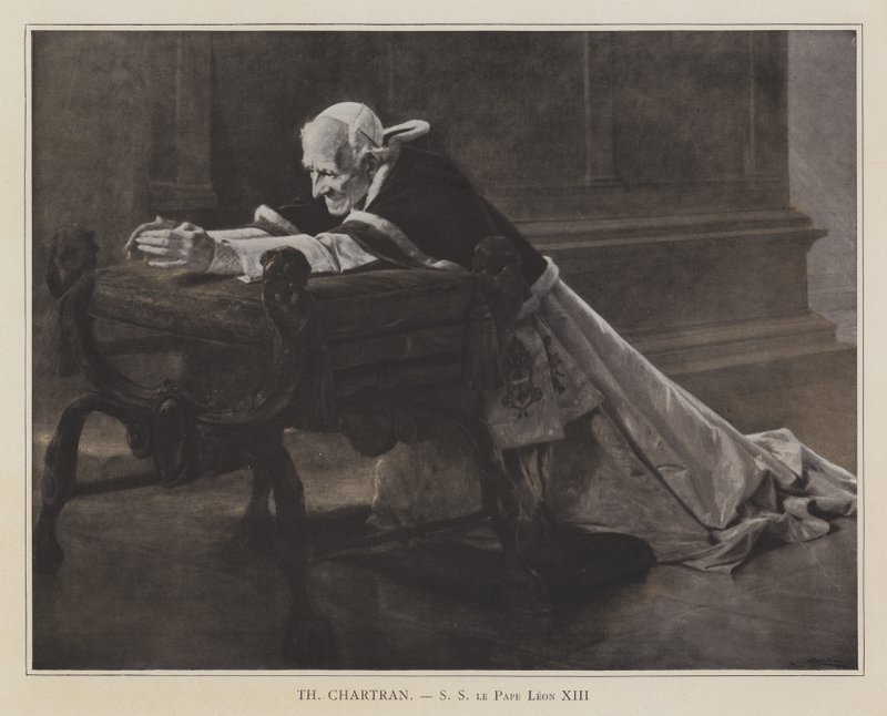 Pave Leo XIII (litho) af Theobald (after) Chartran