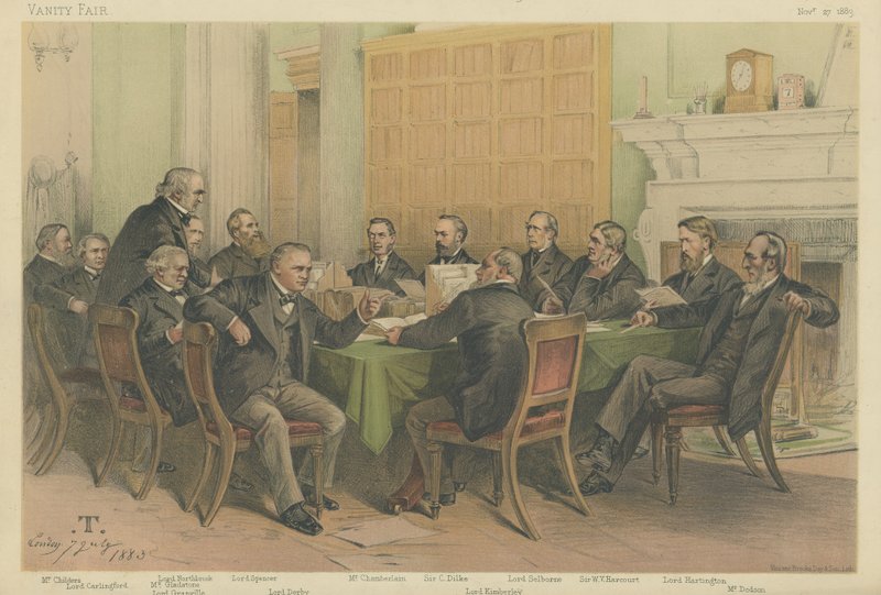 Rådet for kabinettet 1883 af Theobald Chartran
