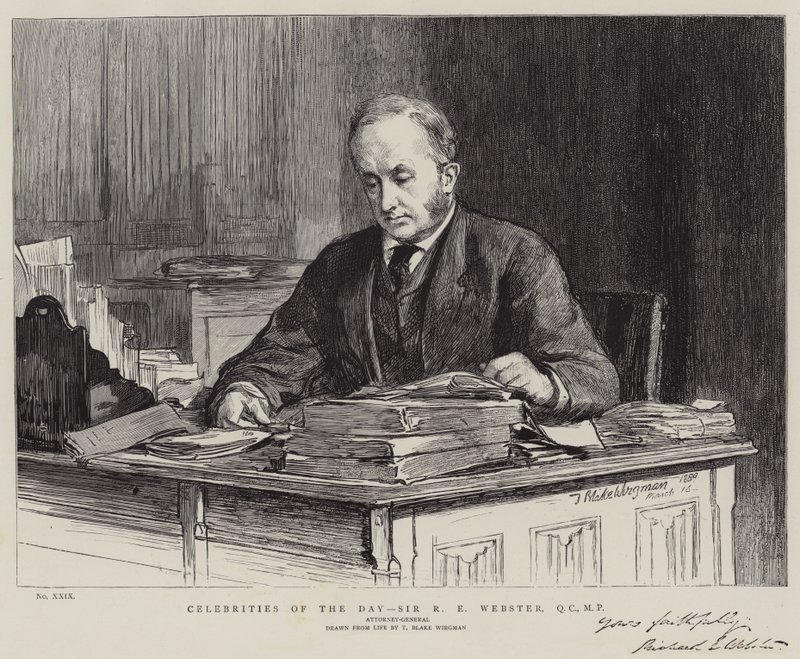Dagens berømtheder, Sir R E Webster, QC, MP af Theodore Blake Wirgman