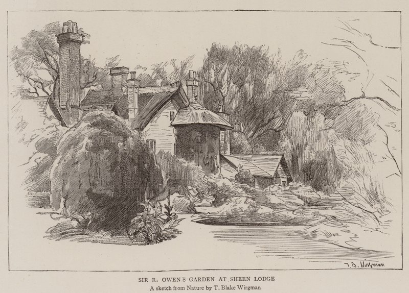 Sir R Owens have på Sheen Lodge af Theodore Blake Wirgman