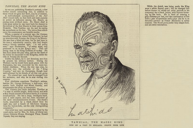 Tawhiao, Maori-kongen af Theodore Blake Wirgman