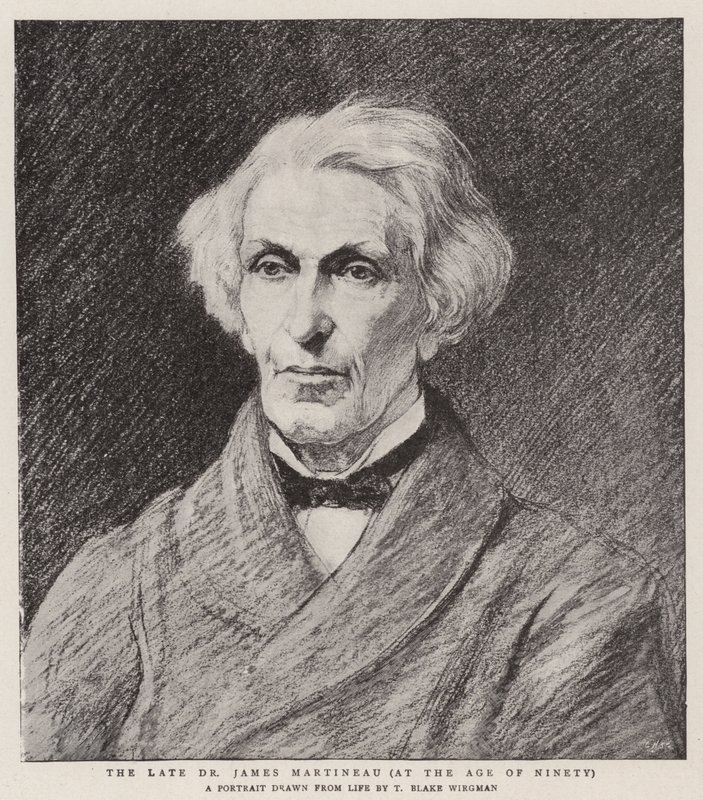 Den afdøde Dr. James Martineau, i en alder af 90 af Theodore Blake Wirgman