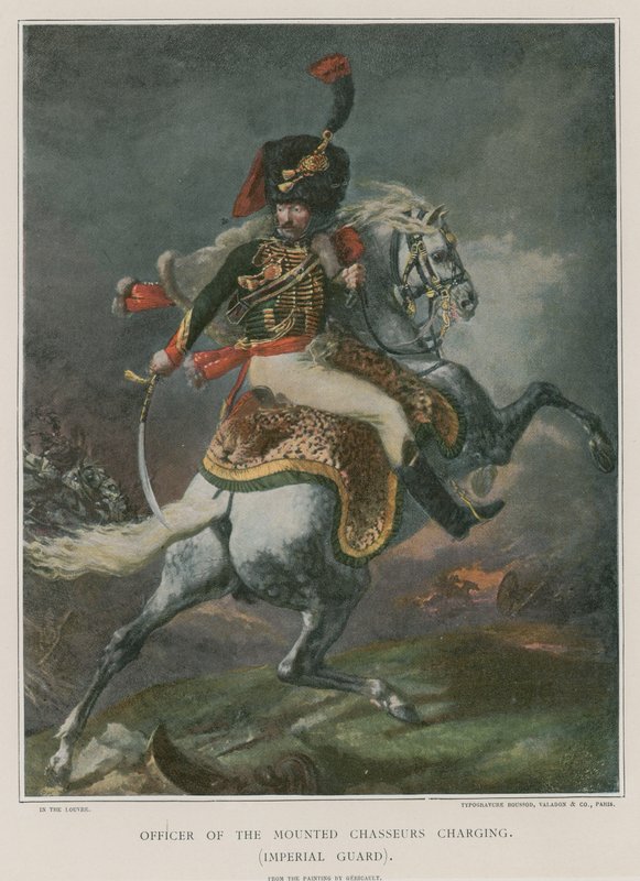 Officer for de monterede chasseurs oplader af Theodore Gericault
