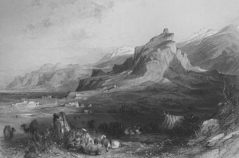 Sardes Akropolis af Thomas Allom