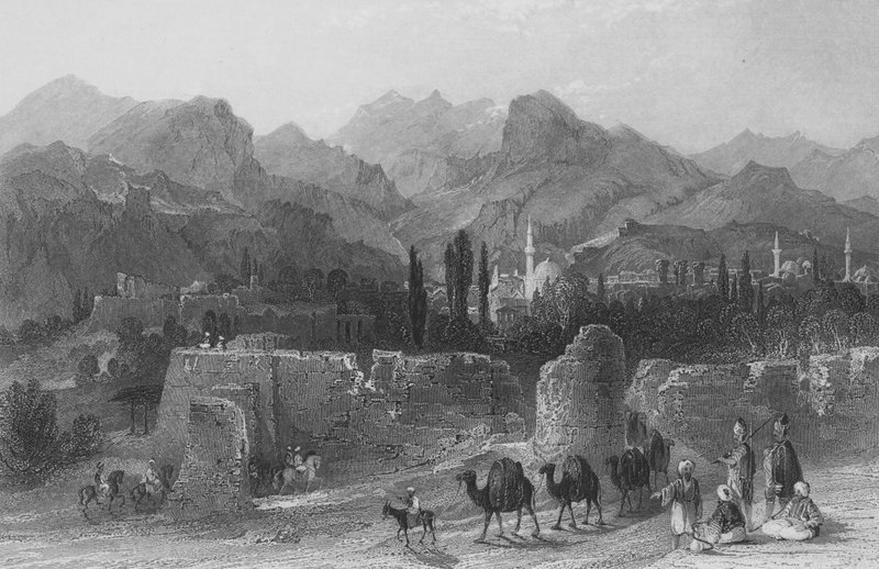 Philadelphia, kaldet af tyrkerne, Allah Sher, Guds By af Thomas Allom