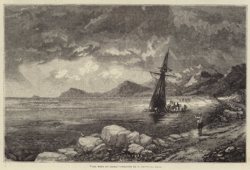 Vinden på kysten af Thomas Creswick