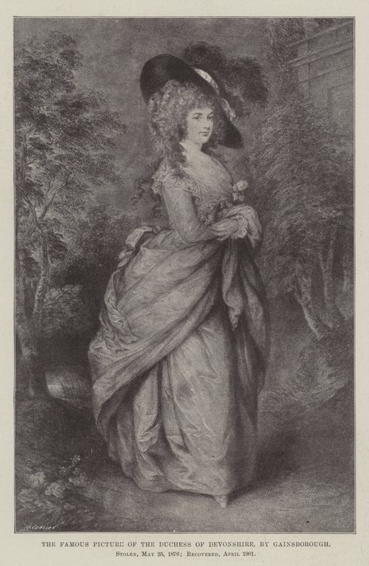Det berømte billede af hertuginden af Devonshire af Thomas Gainsborough