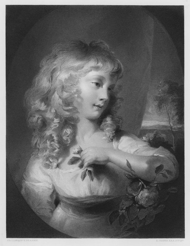 Prinsesse Amelia, fra billedet i Den Kongelige Samling af Thomas Lawrence