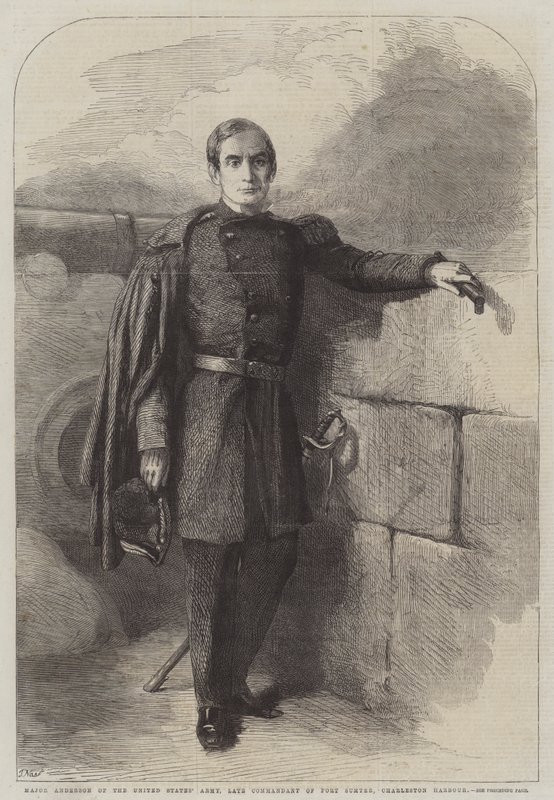 Major Anderson fra den amerikanske hær, afdøde kommandant for Fort Sumter, Charleston Harbor af Thomas Nast