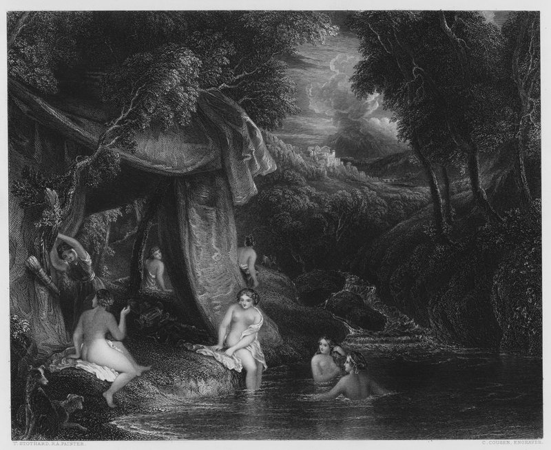 The Bathers, fra billedet i Vernon Gallery af Thomas Stothard