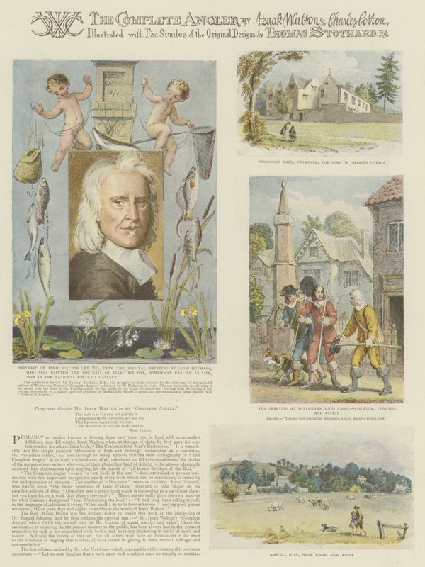 The Complete Angler, af Izaak Walton og Charles Cotton (chromolitho) af Thomas Stothard