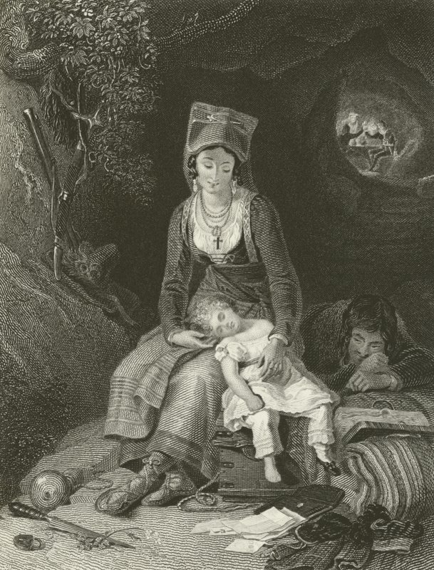 The Brigands Cave af Thomas Uwins